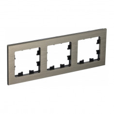 Рамка Schneider Electric Atlas Design Nature на 3 поста, латунь &mdash; Multielectrika