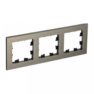 Рамка Schneider Electric Atlas Design Nature на 3 поста, латунь — Multielectrika