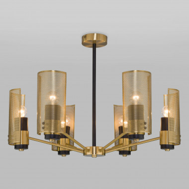 Потолочная люстра с металлическими плафонами 70139/6 латунь — Multielectrika