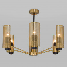 Потолочная люстра с металлическими плафонами 70139/6 латунь &mdash; Multielectrika