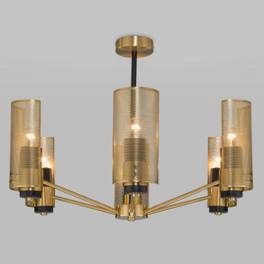Потолочная люстра с металлическими плафонами 70139/6 латунь — Multielectrika