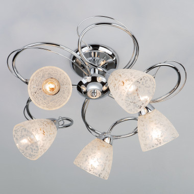 Потолочный светильник со стеклянными плафонами 30130/5 хром — Multielectrika