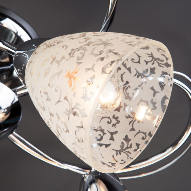 Потолочный светильник со стеклянными плафонами 30130/5 хром — Multielectrika