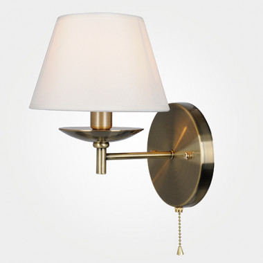 Бра с абажуром и выключателем 60060/1 античная бронза — Multielectrika