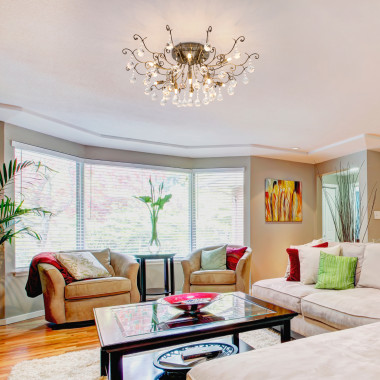 Потолочная люстра с хрусталем 10042/12 античная бронза — Multielectrika