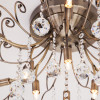 Потолочная люстра с хрусталем 10042/12 античная бронза фото 3 — Multielectrika