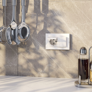 Розетка двойная влагозащ. с зазем. с защит. крышками и шторками (белый) W1172201 &mdash; Multielectrika