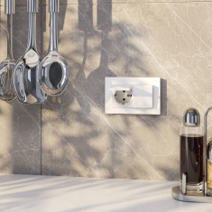 Розетка двойная влагозащ. с зазем. с защит. крышками и шторками (белый) W1172201 &mdash; Multielectrika