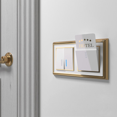 Рамка на 2 поста (золото/белый) W0021329 — Multielectrika