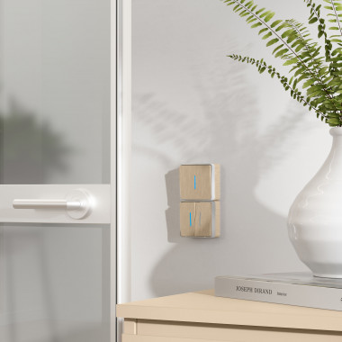 Выключатель двухклавишный с подсветкой Gallant шампань рифленый W5020110 — Multielectrika