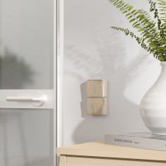 Выключатель двухклавишный с подсветкой Gallant шампань рифленый W5020110 &mdash; Multielectrika