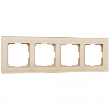 Рамка из стекла на 4 поста Favorit шампань W0041111 — Multielectrika