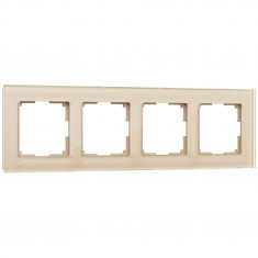 Рамка из стекла на 4 поста Favorit шампань W0041111 &mdash; Multielectrika