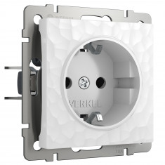 Розетка с заземлением (Hammer белый) W1271001 &mdash; Multielectrika