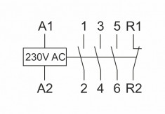 Контактор модульный (Ампер-63 / Волт-230 АС / Контакт-3NO+1NC) ST63-31 &mdash; Multielectrika