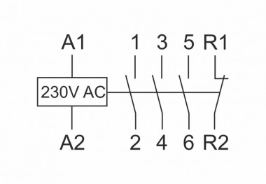 Контактор модульный (Ампер-63 / Волт-230 АС / Контакт-3NO+1NC) ST63-31 — Multielectrika