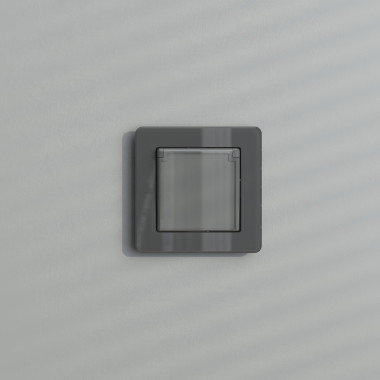 Розетка влагозащ. с зазем. с защит. крышкой и шторками (графит акрил) W1171244 &mdash; Multielectrika