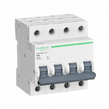 Автоматический выключатель Systeme Electric City9 Set (АВ) B 16А 4P 4.5kA 400В — Multielectrika