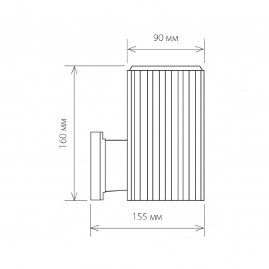 Уличный настенный светильник Strict IP54 1404 Techno серый — Multielectrika