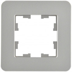 Рамка на 1 пост IEK Brite РУ-1-1-Бр металл алюминий RE &mdash; Multielectrika