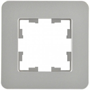 Рамка на 1 пост IEK Brite РУ-1-1-Бр металл алюминий RE — Multielectrika