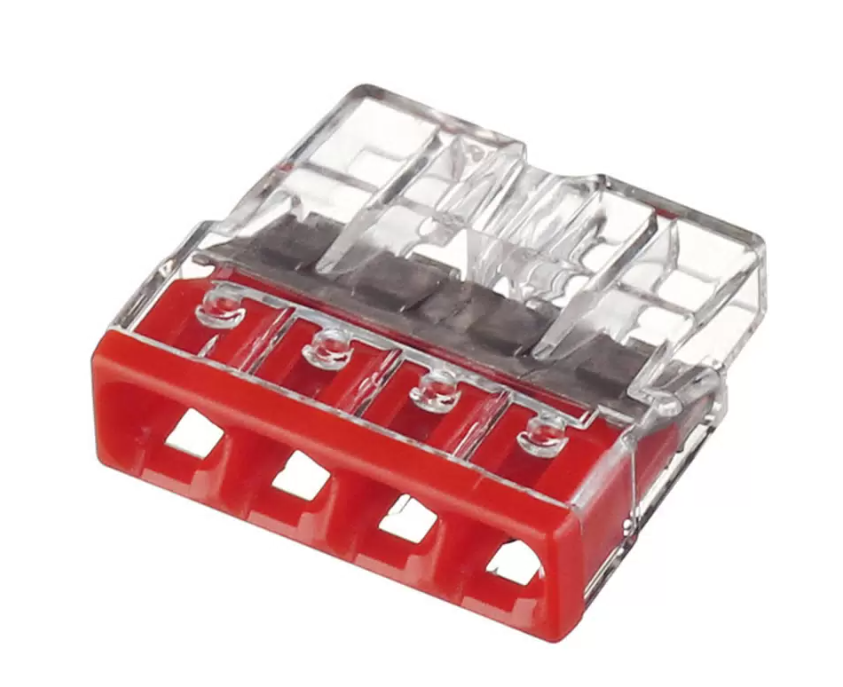 Клемма на 4 провода Wago 2273-204 0,5-2,5 кв. мм самозажимная без пасты (100 шт.) фото 1 — Multielectrika