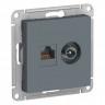 Розетка TV+RJ-45 Schneider Electric Atlas Design грифель