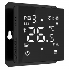Умный сенсорный терморегулятор для теплого пола черный W1151208 &mdash; Multielectrika