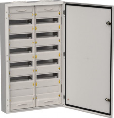 Корпус металлический IEK TITAN 5 ЩРн-144 (2х72) 960х570х140мм IP54 серый (одна дверь) &mdash; Multielectrika