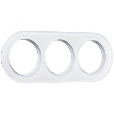 Рамка из стекла на 3 поста белый W0035101 — Multielectrika