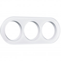 Рамка из стекла на 3 поста белый W0035101 &mdash; Multielectrika