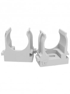 Крепеж-клипса Multielectrika для крепления гофры D20, под монтажный пистолет, серые 100шт/уп. &mdash; Multielectrika