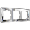 Рамка из стекла на 3 поста Diamant зеркальный W0031220 фото 1 &mdash; Multielectrika