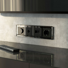 Рамка из стекла на 4 поста Diamant черный W0041208 &mdash; Multielectrika