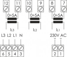 Цифровой указатель для постоянного контроля параметров в трехфазной сети DMM-4T &mdash; Multielectrika