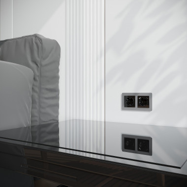 Накладка для розетки USB (черный акрил) W1179548 &mdash; Multielectrika