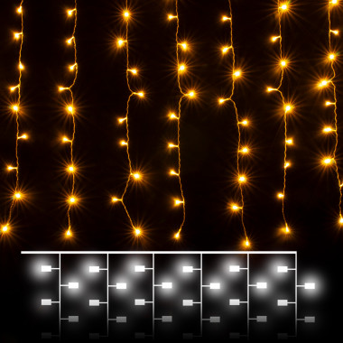 Светодиодная гирлянда занавес теплый белый 1,5*1м IP20 200-001 теплый белый — Multielectrika