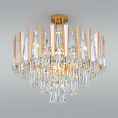 Потолочная люстра с хрусталем 328/9 золото &mdash; Multielectrika