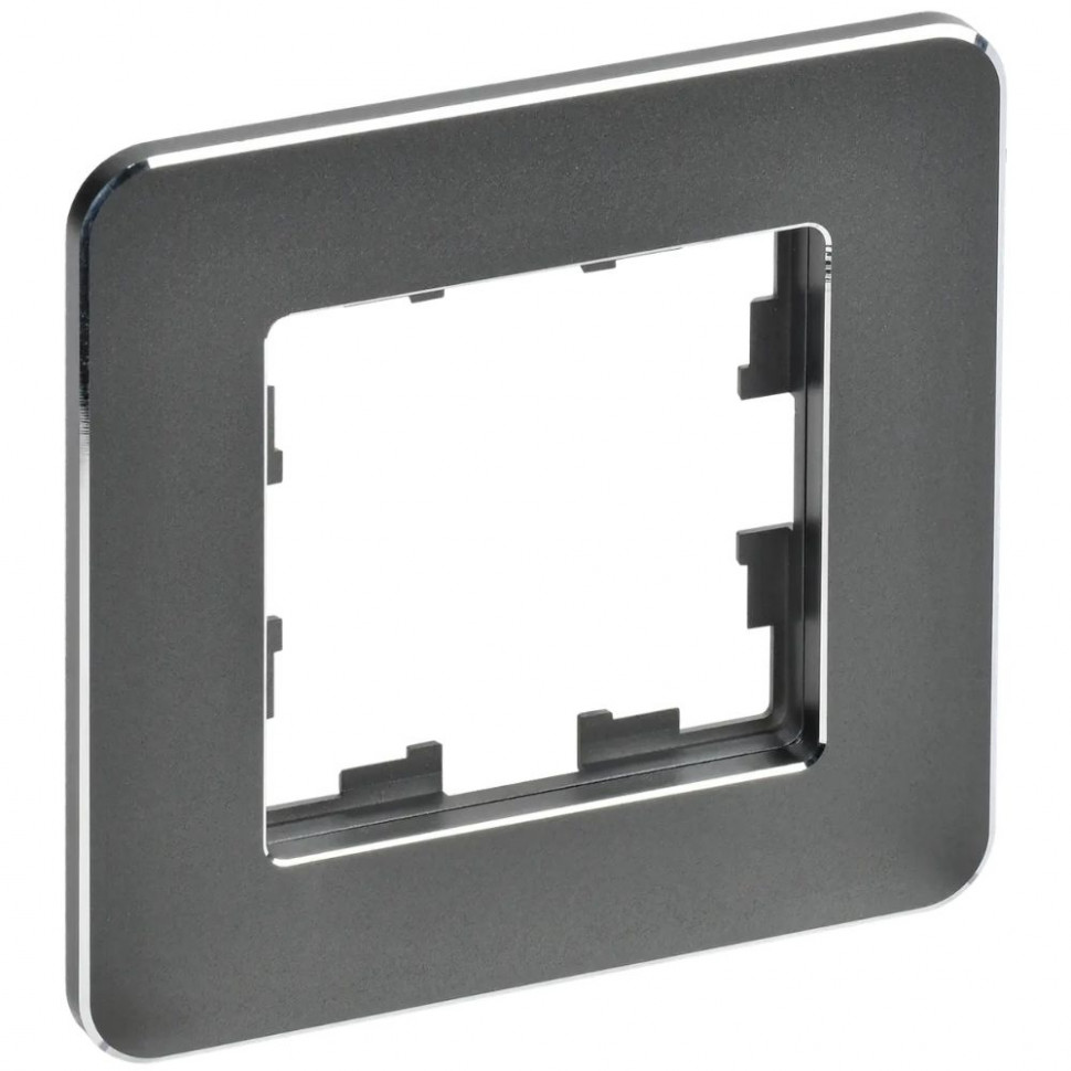 Рамка на 1 пост IEK Brite РУ-1-1-Бр металл титан RE фото 1 — Multielectrika