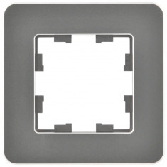 Рамка на 1 пост IEK Brite РУ-1-1-Бр металл титан RE &mdash; Multielectrika