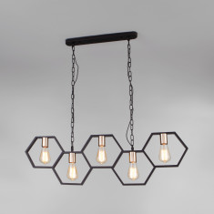 Подвесной светильник в стиле лофт 70117/5 черный &mdash; Multielectrika