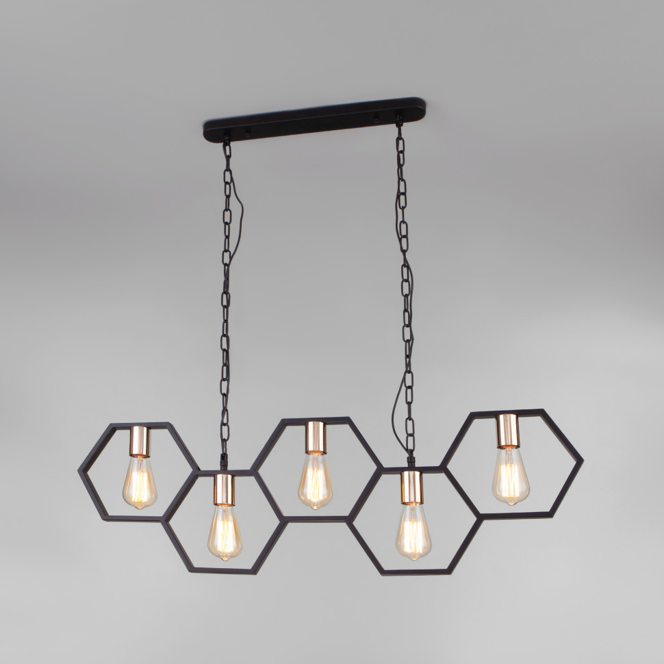 Подвесной светильник в стиле лофт 70117/5 черный фото 1 &mdash; Multielectrika