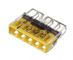 Клемма на 5 проводов Wago 2273-205 0,5-2,5 кв. мм самозажимная без пасты (100 шт.) &mdash; Multielectrika