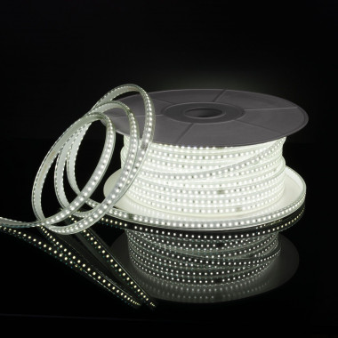 Светодиодная лента 220 В 14,4 вт/м 120 Led/м 2835 IP65, холодный белый 6500K, 50 м Лента светодиодная 220V 14,4W 120Led 2835 IP65 6500 холодный белый, 50 м — Multielectrika