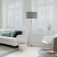 Напольный светильник с тканевым абажуром 5218 Deva Graphite &mdash; Multielectrika