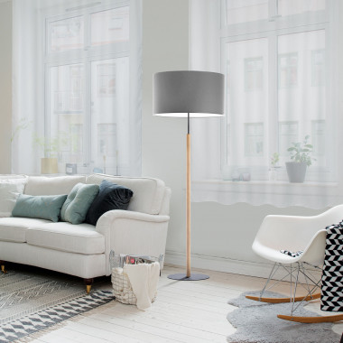 Напольный светильник с тканевым абажуром 5218 Deva Graphite — Multielectrika