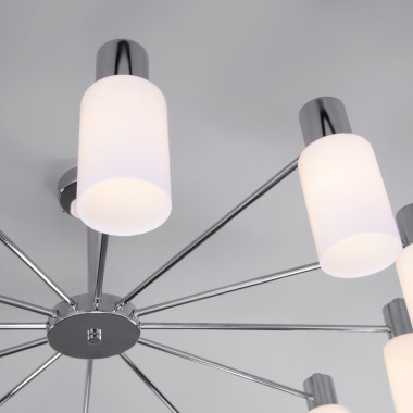 Потолочная люстра со стеклянными плафонами 70160/12 хром — Multielectrika