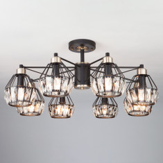 Люстра потолочная лофт 70075/8 черный &mdash; Multielectrika