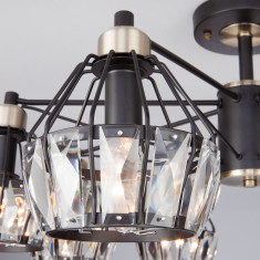 Люстра потолочная лофт 70075/8 черный &mdash; Multielectrika