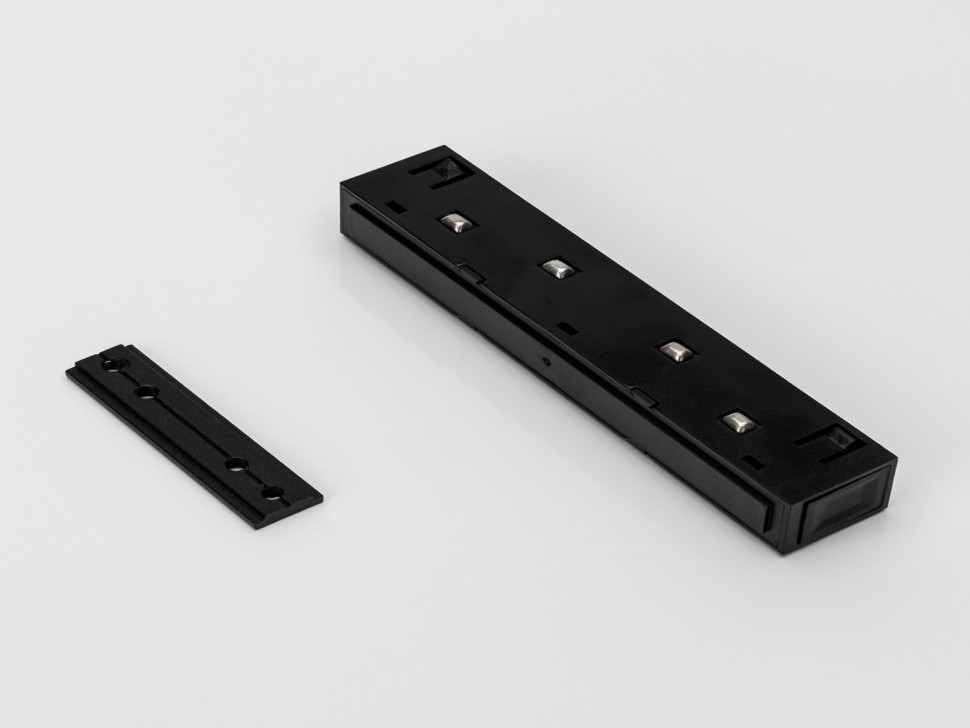 SY-LINK-CN-DT-BL, коннектор прямой для встраиваемых шинопроводов, 48В, черный (1 конн,1 пласт,1 фото 1 — Multielectrika